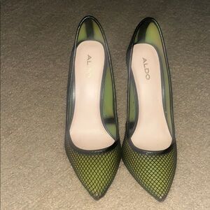 Aldo Black and Yellow Stiletto Heels
